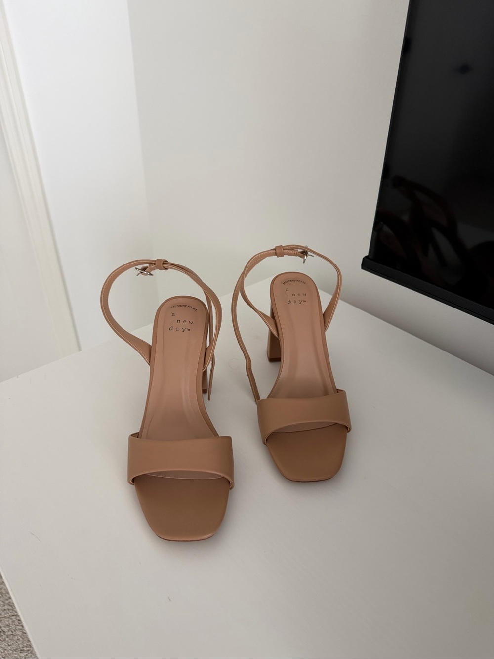 Women's Haley Ankle Strap Single Band Flare Heels